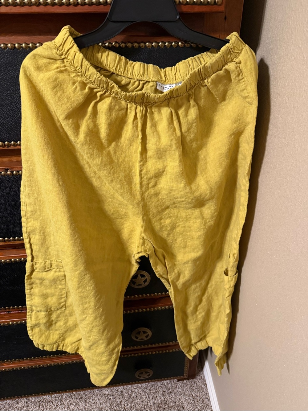 bryn Walker Wide-Leg Linen Blend Pants in Yellow
